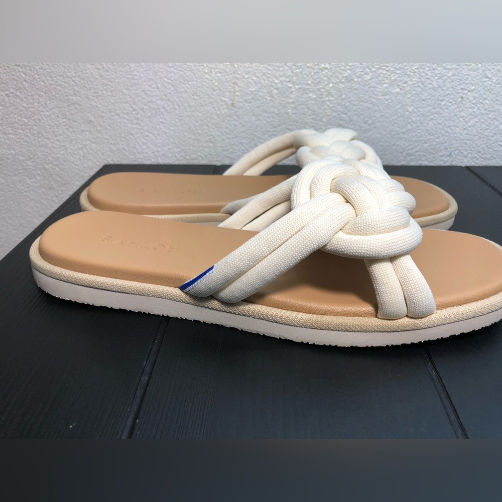 Rothy's Cream Braided Sandals 9.5 - Picture 5 of 11